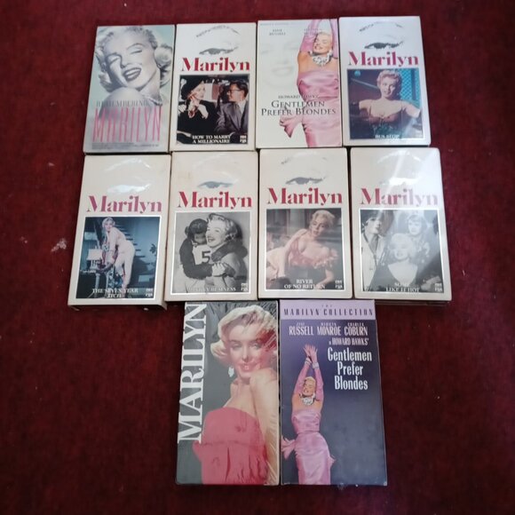 VHS Lot Marilyn Monroe 10 movies some sealed - Picture 1 of 1